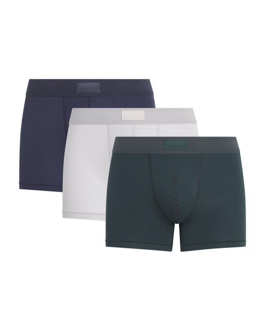 Skims Blue Stretch-Jersey Boxer Briefs for men