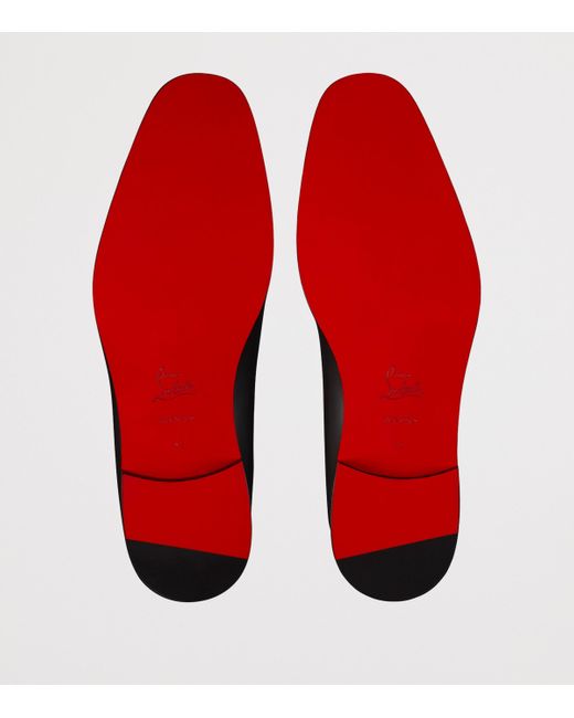 Christian Louboutin Black Danny Flex Calf Leather Loafers for men