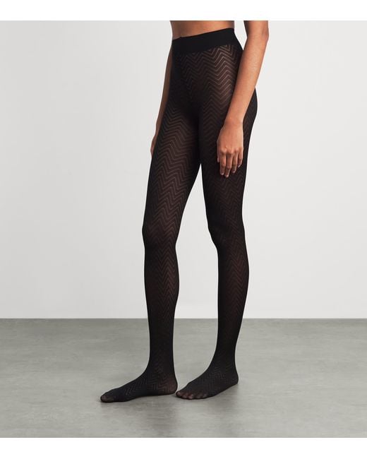 Falke White Chevron 50 Tights