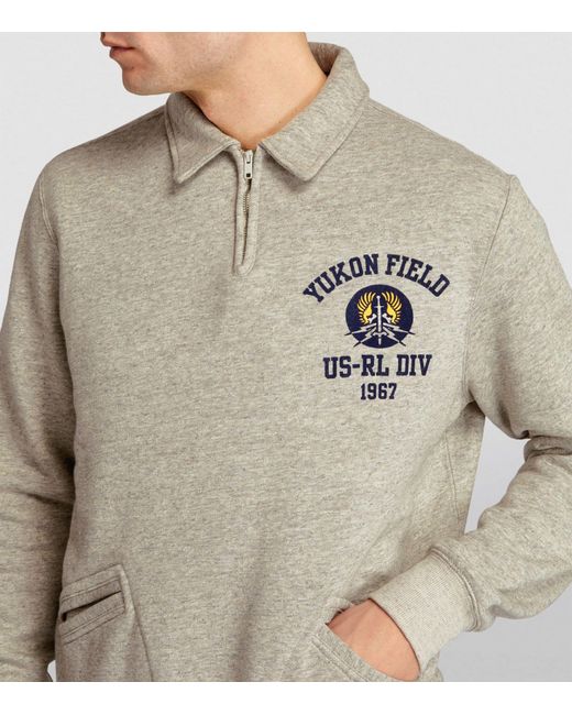 Polo Ralph Lauren Gray Vintage-embroidered Fleece Sweatshirt for men