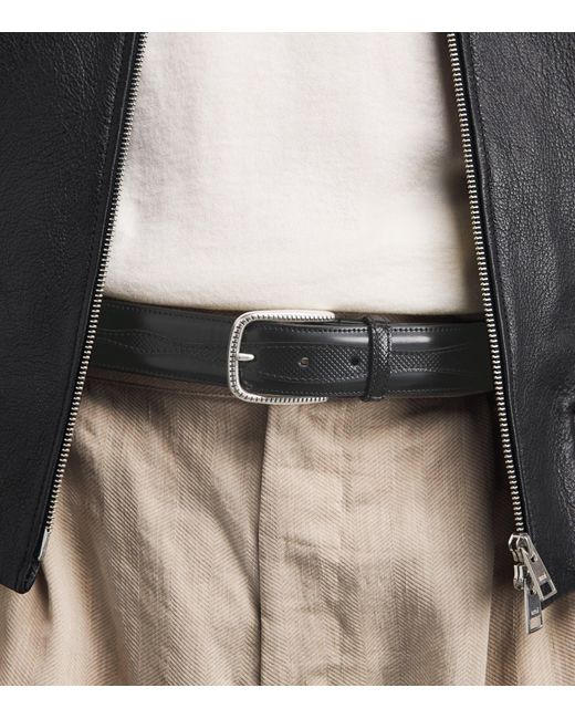 Elliot Rhodes Black Leather Jolson Belt for men