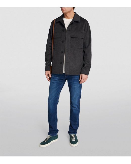 Paul Smith Black Wool-cashmere Overshirt for men