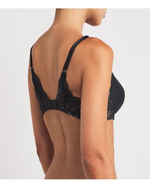 Aubade Black Lace-Trim Rosessence T-Shirt Bra