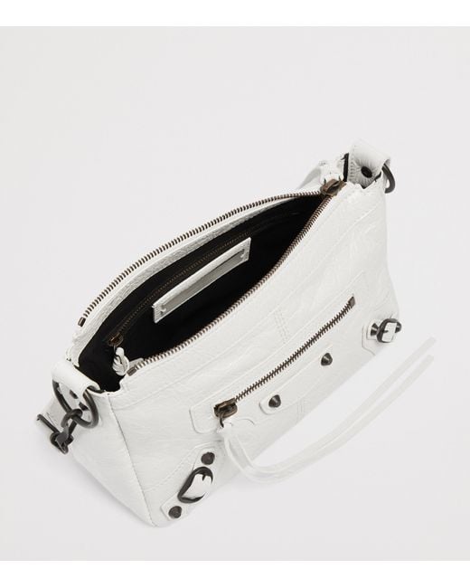 Balenciaga Metallic Mini Lambskin Le City Moto Shoulder Bag