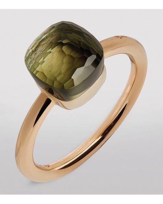 Pomellato Brown Mixed And Prasiolite Nudo Petit Ring