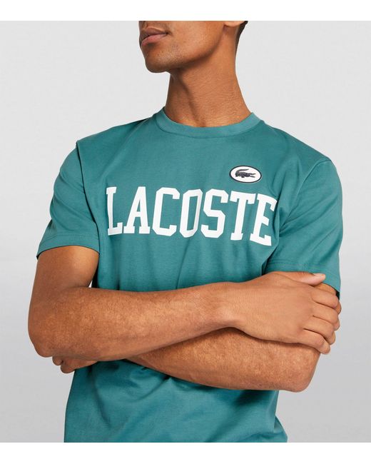 Lacoste Blue Raised Logo T-shirt for men