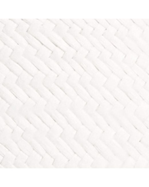 Borsalino White Small Straw Trilby Hat