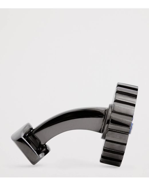 Tateossian Black Rotate Gear Cufflinks for men