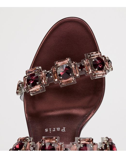 Christian Louboutin Brown Just Jewel Embellished Heeled Mules 85