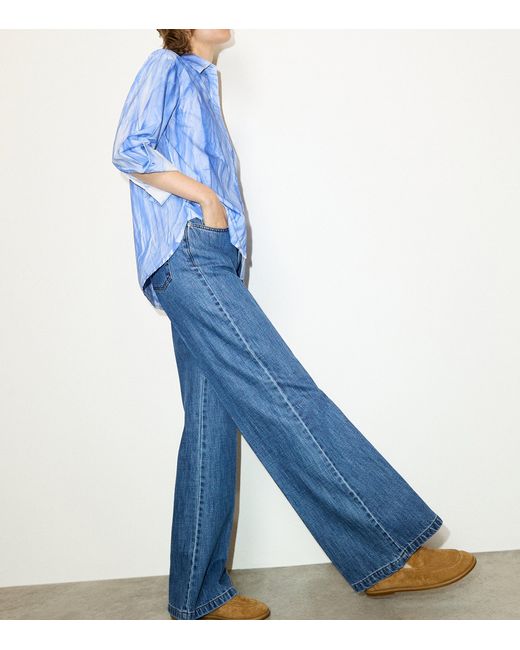 MAX&Co. Blue Wide-Leg Jeans
