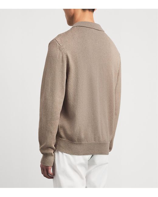 Eleventy Brown Cotton-Silk Cardigan for men