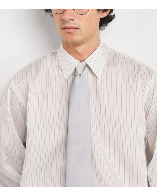 Isaia White Silk Tie for men