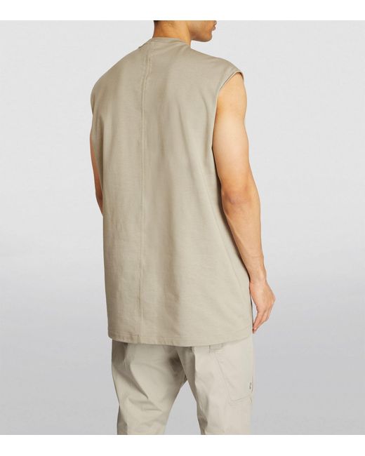 Rick Owens Natural Tarp Sleeveless T-shirt for men