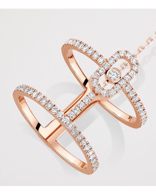 Messika White Move Uno And Diamond Double Ring