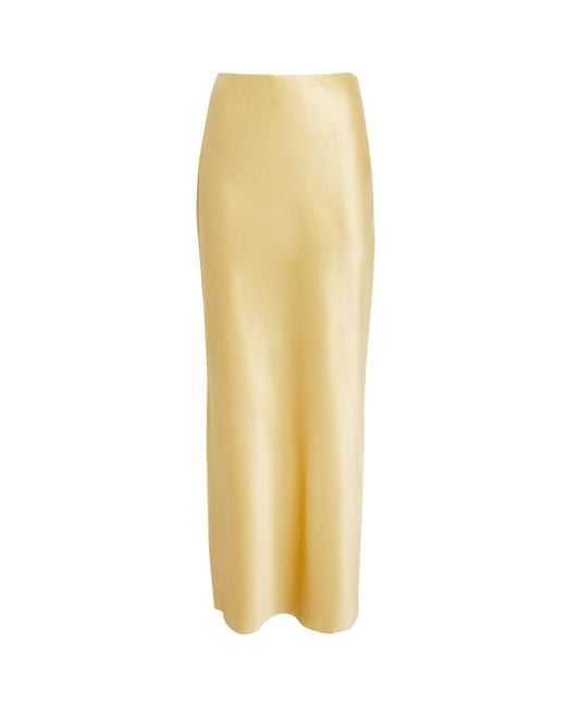 Cult Gaia Metallic Satin Chantel Maxi Skirt