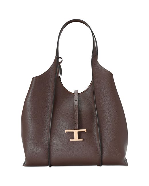 Tod's Brown Leather Timeless Shopping Bag