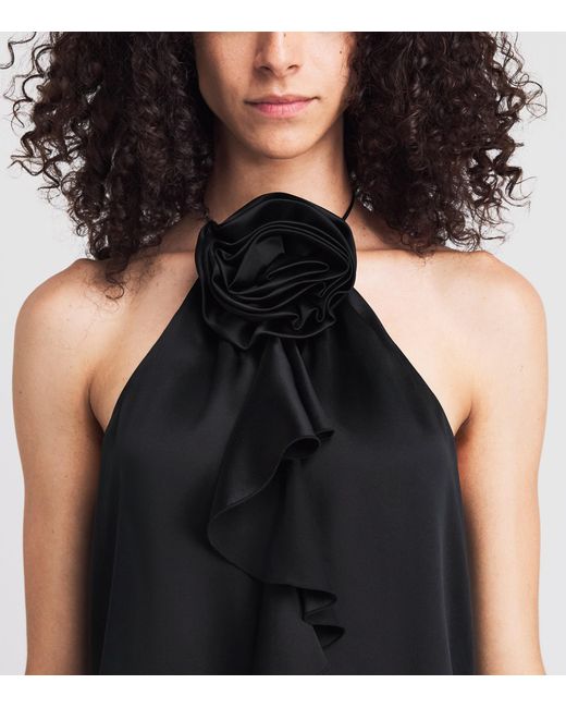 Cinq À Sept Black Silk Hallie Top