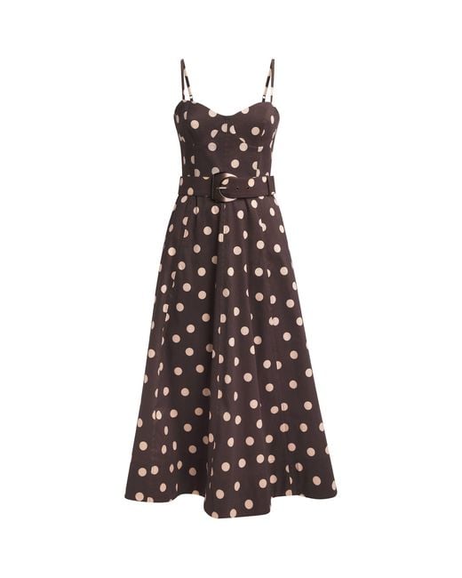 Rebecca Vallance Multicolor Polka Dot Vivianne Midi Dress