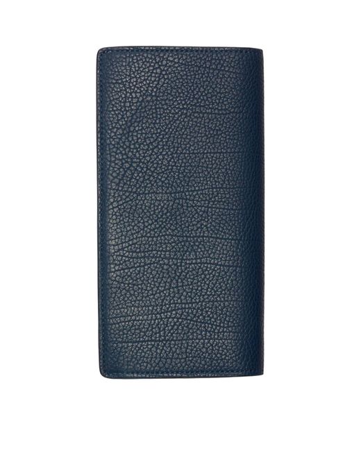 Burberry Blue Grained Leather B-cut Continental Wallet for men