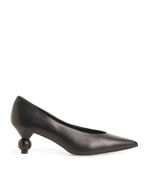 Weekend by Maxmara Gray Leather Renza Pumps 65