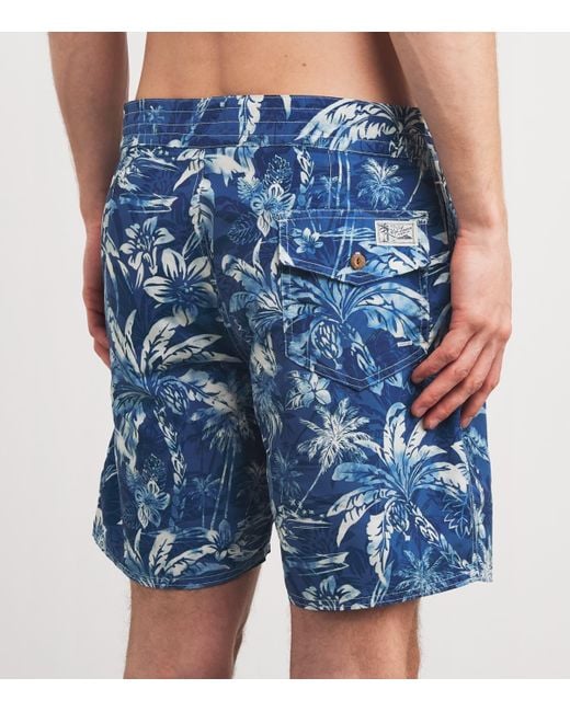 Polo Ralph Lauren Blue Palm Island Swim Shorts for men