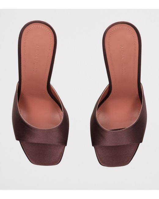 AMINA MUADDI Purple Satin Dalida Mules 140