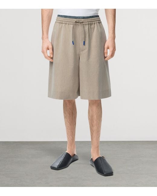 Loewe Natural Layered Drawstring Shorts for men