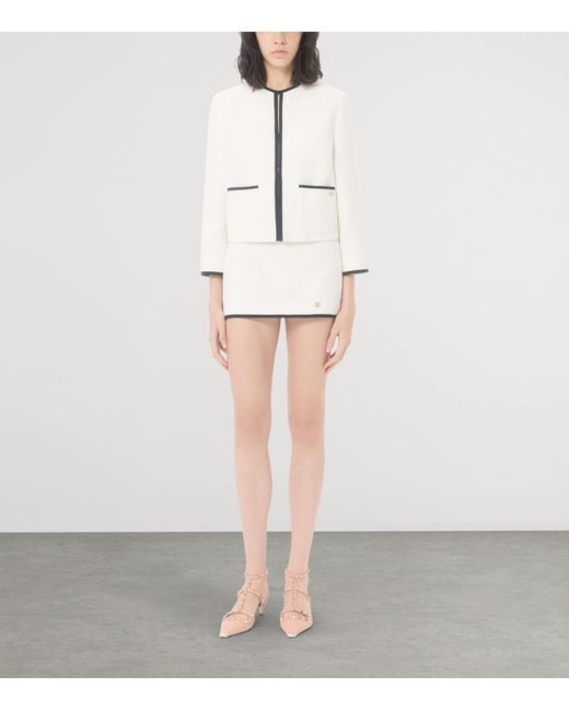 Valentino Natural Cotton Tweed Jacket