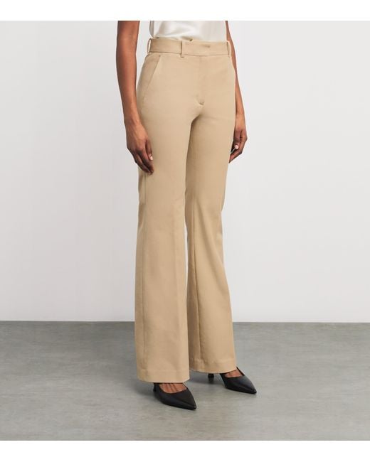 Joseph Natural Stretch-Gabardine Tafira Flared Trousers