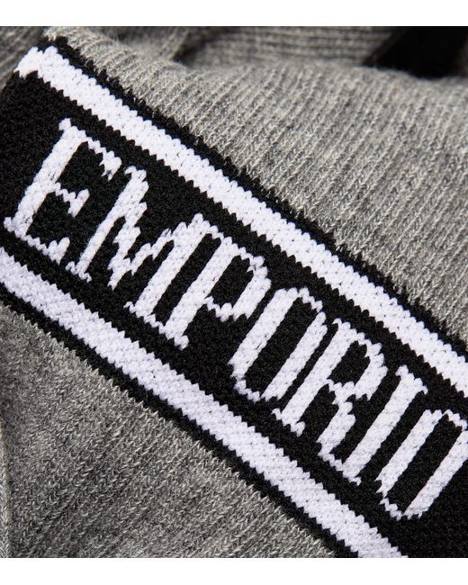 Emporio Armani White Logo Tape Socks (pack Of 2) for men
