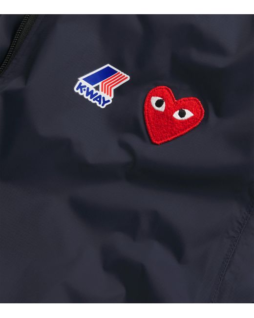 COMME DES GARÇONS PLAY Blue X K-Way Water-Resistant Jacket for men
