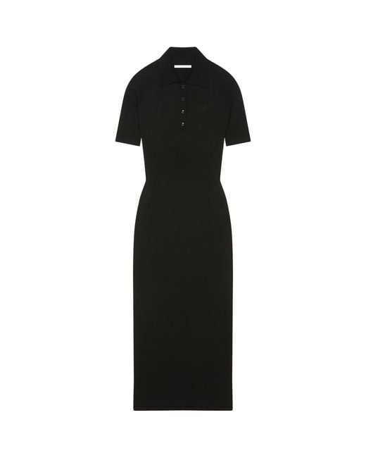 Givenchy Black Wool-Blend Polo Dress