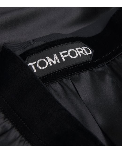 Tom Ford Black Stretch-Silk Boxer Shorts for men