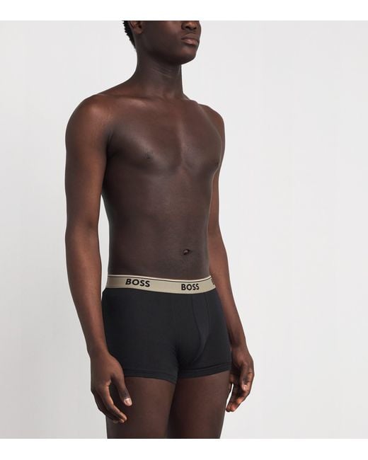 Boss Black Cotton-Stretch Power Trunks for men