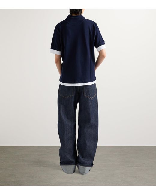 Prada Blue Cotton Piqué Polo Shirt