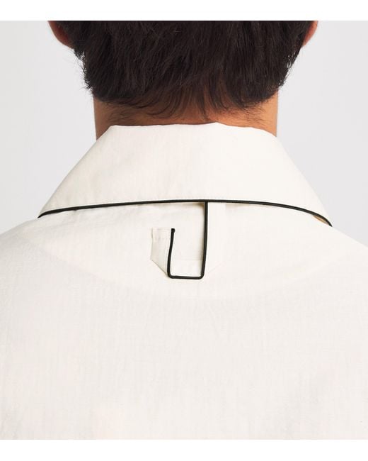 Jacquemus White Cotton Pyjama Short-Sleeve Shirt for men