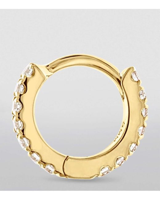 Maria Tash Metallic Diamond Eternity Single Hoop Earring