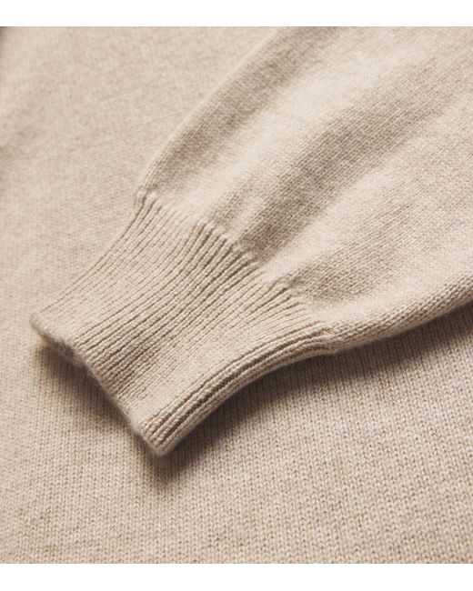 Harrods Natural Cashmere Hoodie