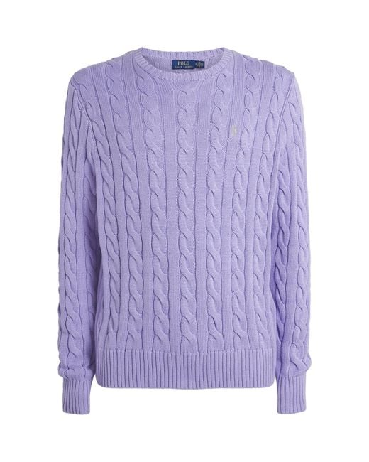 Polo Ralph Lauren Purple Cotton Cable-Knit Sweater for men