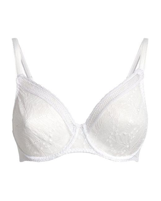 Simone Perele White Lace Comète Plunge Bra