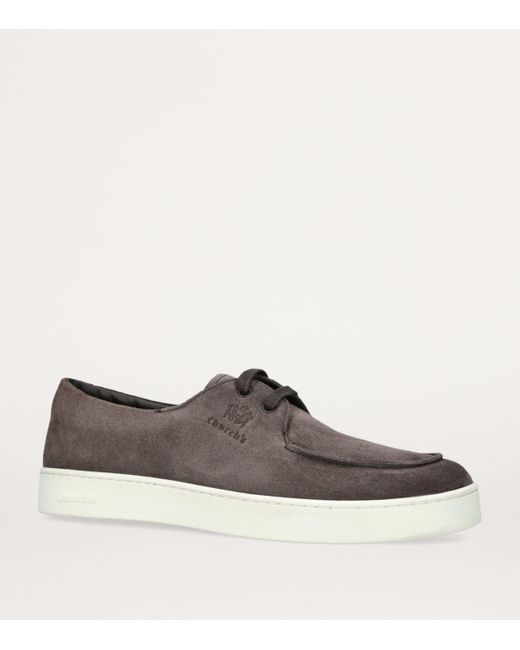 Church's Brown Suede Longsight Slip-On Sneakers for men