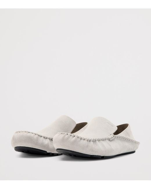 Loewe White Suede Rambla Loafers for men