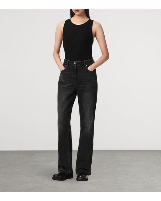 AllSaints Blue Bootcut Fable Mid-Rise Jeans