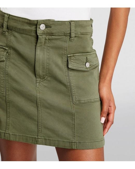 PAIGE Green Jessie Mini Skirt