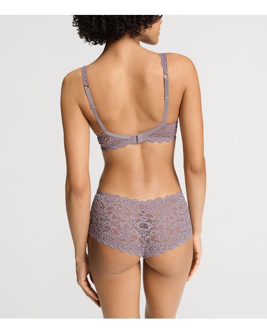 Hanro Gray Lace Moments Bra