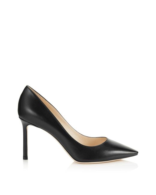 Jimmy Choo Black Romy 85 Leather Pumps