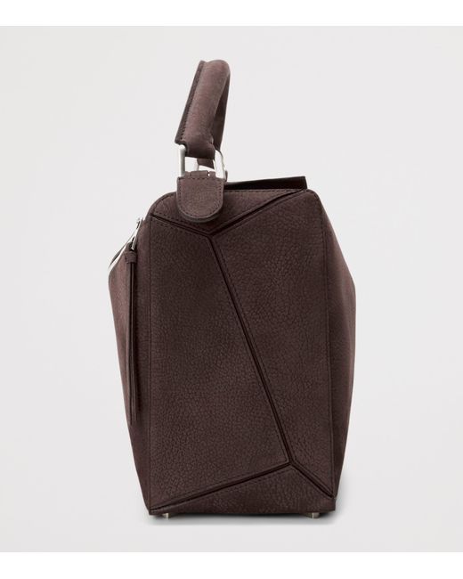 Loewe Brown Large Suede Puzzle Top-Handle Bag
