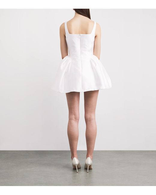 Self-Portrait White Taffeta Bustier Mini Dress