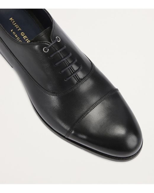Kurt Geiger Black Leather Sloane Oxford Shoes for men