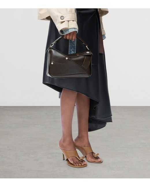 Loewe Black Small Calfskin Puzzle Panta Top-Handle Bag